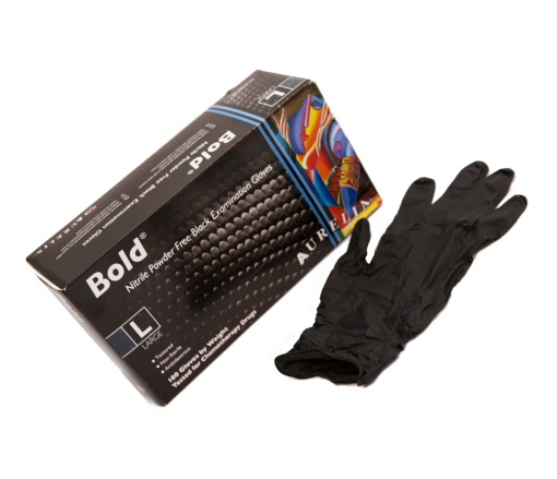 Čierne nitrilové rukavice - extra silné
