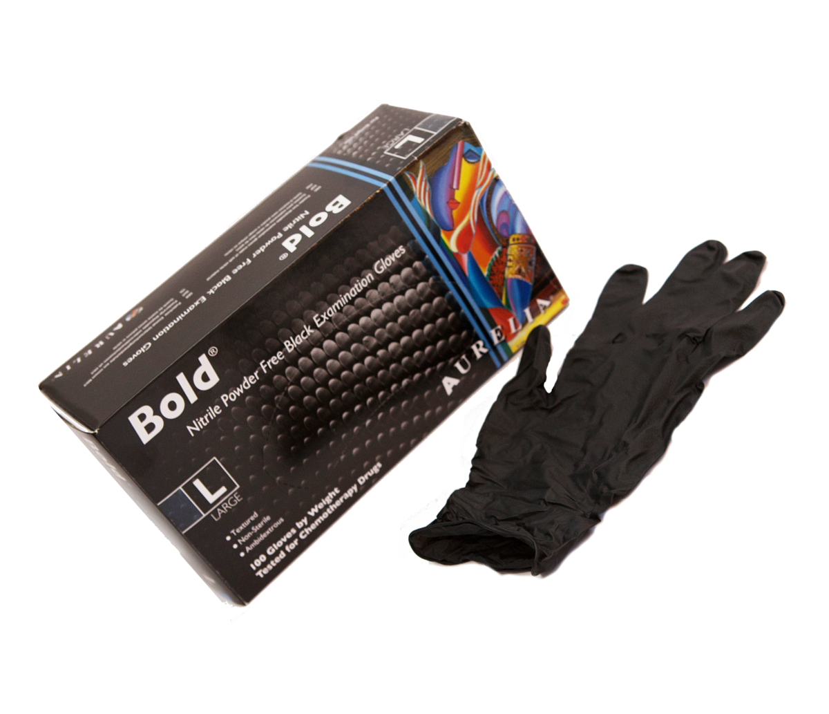Čierne nitrilové rukavice - extra silné